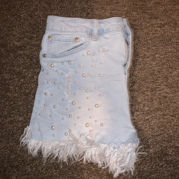 Fringe Blue Pearl Shorts - Picture 4 of 4